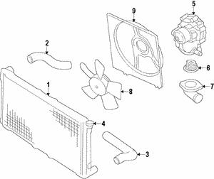 Engine cooling radiator Subaru Outback: 45111AE06A Subaru Engine cooling radiator