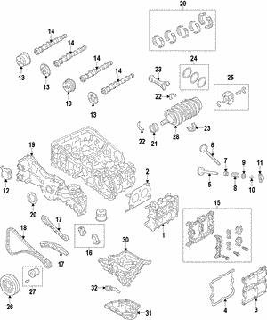 12108AB190 Subaru Connecting rod bearings, set