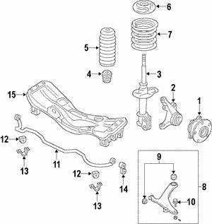 Subaru 20310FJ082 Front suspension shock absorber 20310FJ082