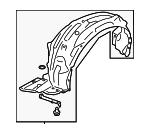 59110CA001 Subaru Inner wing panel