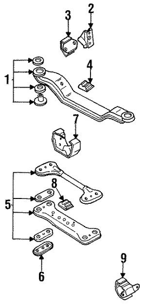 Subaru 741022380 Control Arm-/Trailing Arm Bush 741022380