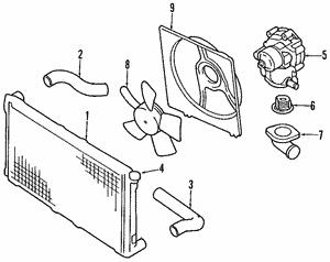 45119FE050 Subaru Engine cooling radiator