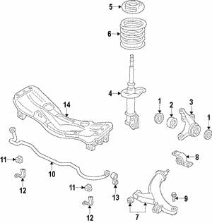 Silent block Subaru 20201AC110