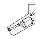 44300SA041 Subaru Muffler assy