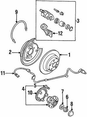Flexible brake pipe Subaru Legacy: X2651AA030 Subaru Brake Hose
