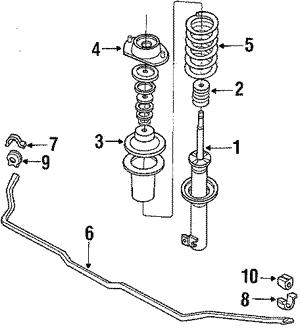 721105160 Subaru Front coil spring
