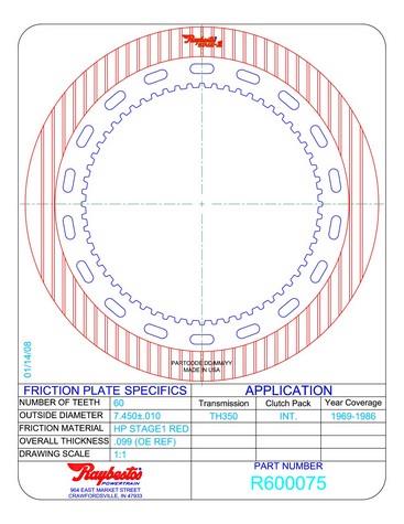 Allomatic R600075 Automatic friction viscous coupling disc R600075