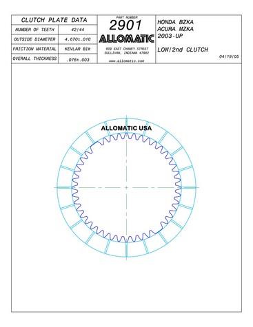 Allomatic 512901 Automatic friction viscous coupling disc 512901