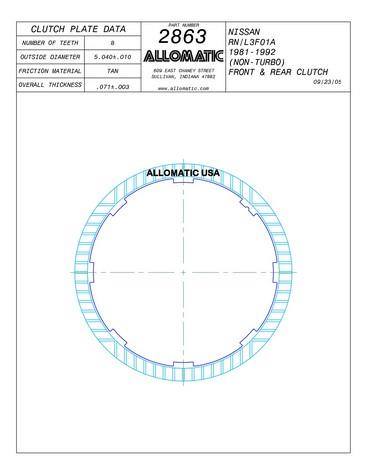 Allomatic 512863 Automatic friction viscous coupling disc 512863