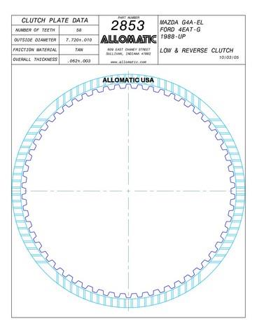 Allomatic 512853 Automatic friction viscous coupling disc 512853
