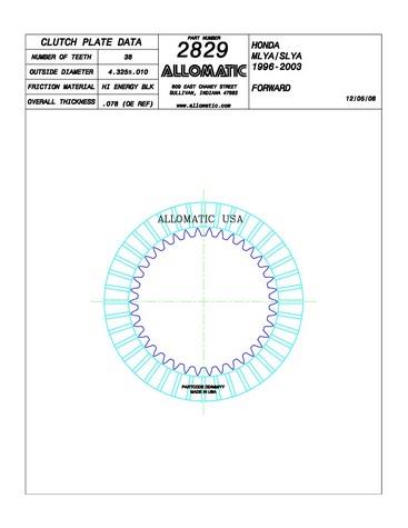Allomatic 512829 Automatic friction viscous coupling disc 512829
