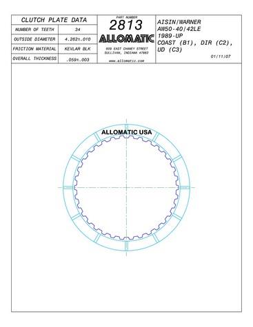 Allomatic 512813 Automatic friction viscous coupling disc 512813