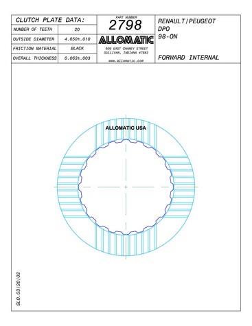Allomatic 512798 Automatic friction viscous coupling disc 512798
