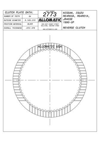 Allomatic 512773 Automatic friction viscous coupling disc 512773