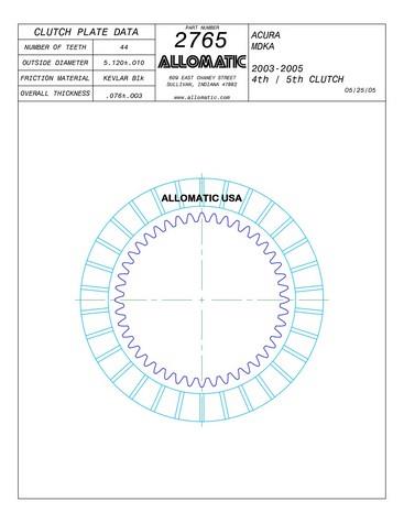 Allomatic 512765 Automatic friction viscous coupling disc 512765