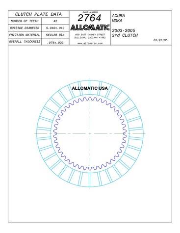 Allomatic 512764 Automatic friction viscous coupling disc 512764