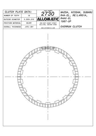 Allomatic 512730 Automatic friction viscous coupling disc 512730