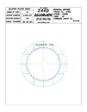 Allomatic 512449 Automatic friction viscous coupling disc 512449