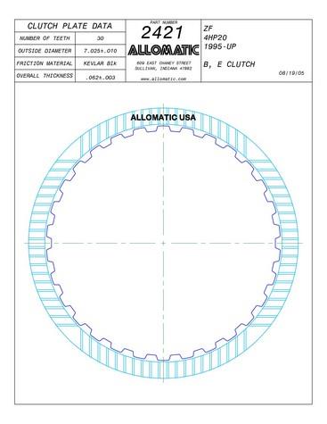 Allomatic 512421 Automatic friction viscous coupling disc 512421