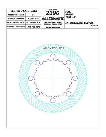 Allomatic 512390 Automatic friction viscous coupling disc 512390