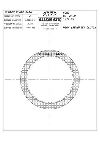 Allomatic 512372 Automatic friction viscous coupling disc 512372