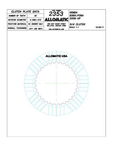 Allomatic 512353 Automatic friction viscous coupling disc 512353