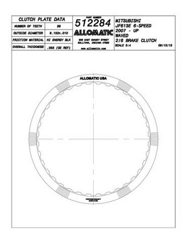 Allomatic 512284 Automatic friction viscous coupling disc 512284