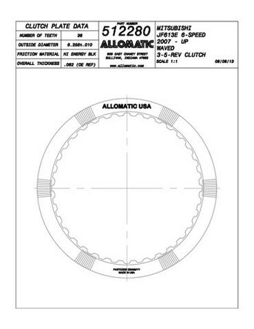 Allomatic 512280 Automatic friction viscous coupling disc 512280