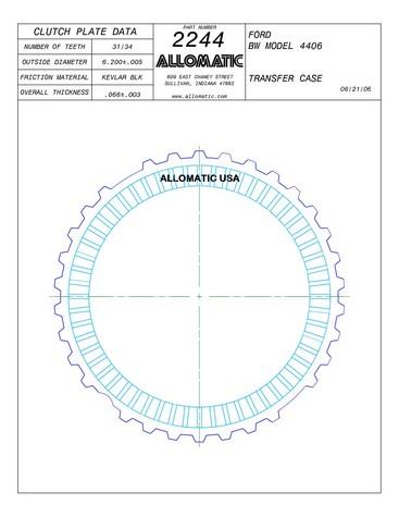 Allomatic 512244 Automatic friction viscous coupling disc 512244