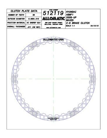 Allomatic 512119 Automatic friction viscous coupling disc 512119