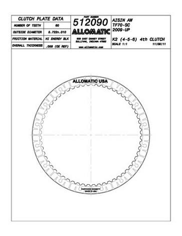Allomatic 512090 Automatic friction viscous coupling disc 512090