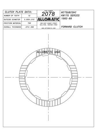 Allomatic 512078 Automatic friction viscous coupling disc 512078