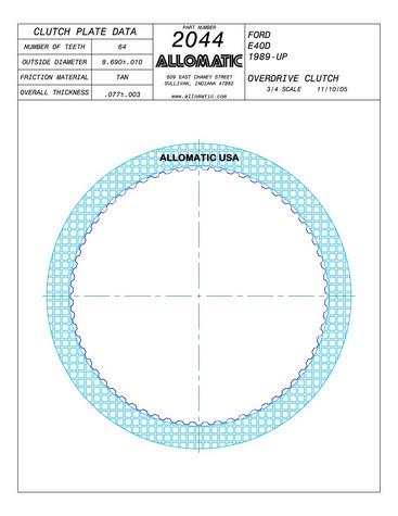 Allomatic 512044 Automatic friction viscous coupling disc 512044
