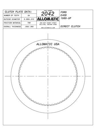Allomatic 512042 Automatic friction viscous coupling disc 512042
