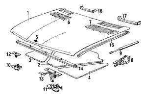 BMW 41 61 1 955 456 Hood 41611955456