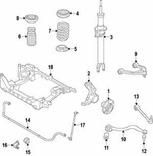 BMW 37 11 6 796 858 Front Right Suspension Shock Absorber 37116796858