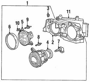 Headlight housing cover BMW 51 71 8 145 542