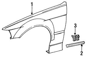 BMW 41 35 8 215 287 Wing 41358215287 41358215287 BMW Wing