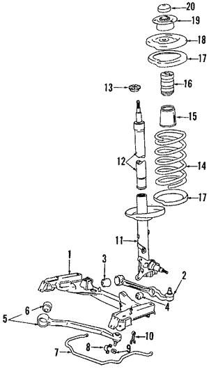 BMW 31 31 1 119 708 Front Right Suspension Shock Absorber 31311119708