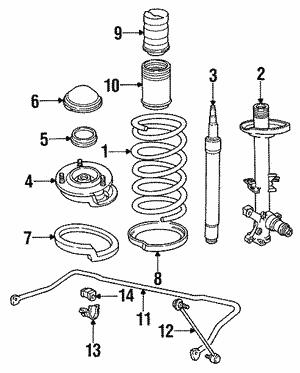 BMW 31 31 1 138 497 Front Left Suspension Shock Absorber 31311138497