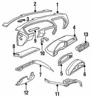 62111383326 BMW Dashboard (Torpedo)