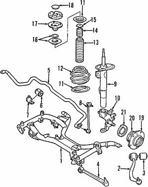 BMW 31 31 6 777 671 Front Left Suspension Shock Absorber 31316777671