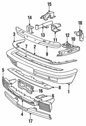 51111908067 BMW Front bumper trim