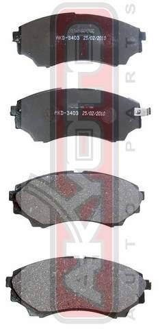 Asva AKD-3403 Brake Pad Set, disc brake AKD3403
