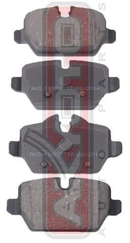 Asva AKD-19202 Rear disc brake pads, set AKD19202