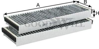 Goodwill AG 128 2K CFC Activated Carbon Cabin Filter AG1282KCFC