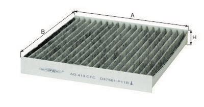 Goodwill AG 413 CFC Activated Carbon Cabin Filter AG413CFC