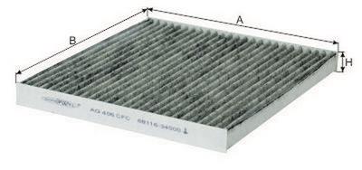 Goodwill AG 406 CFC Activated Carbon Cabin Filter AG406CFC