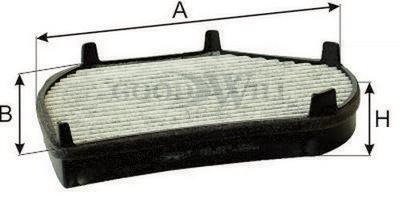 Goodwill AG 453 CFC Activated Carbon Cabin Filter AG453CFC