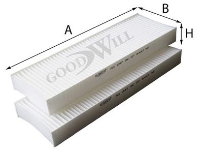 Goodwill AG 297 2K CF Filter, interior air AG2972KCF